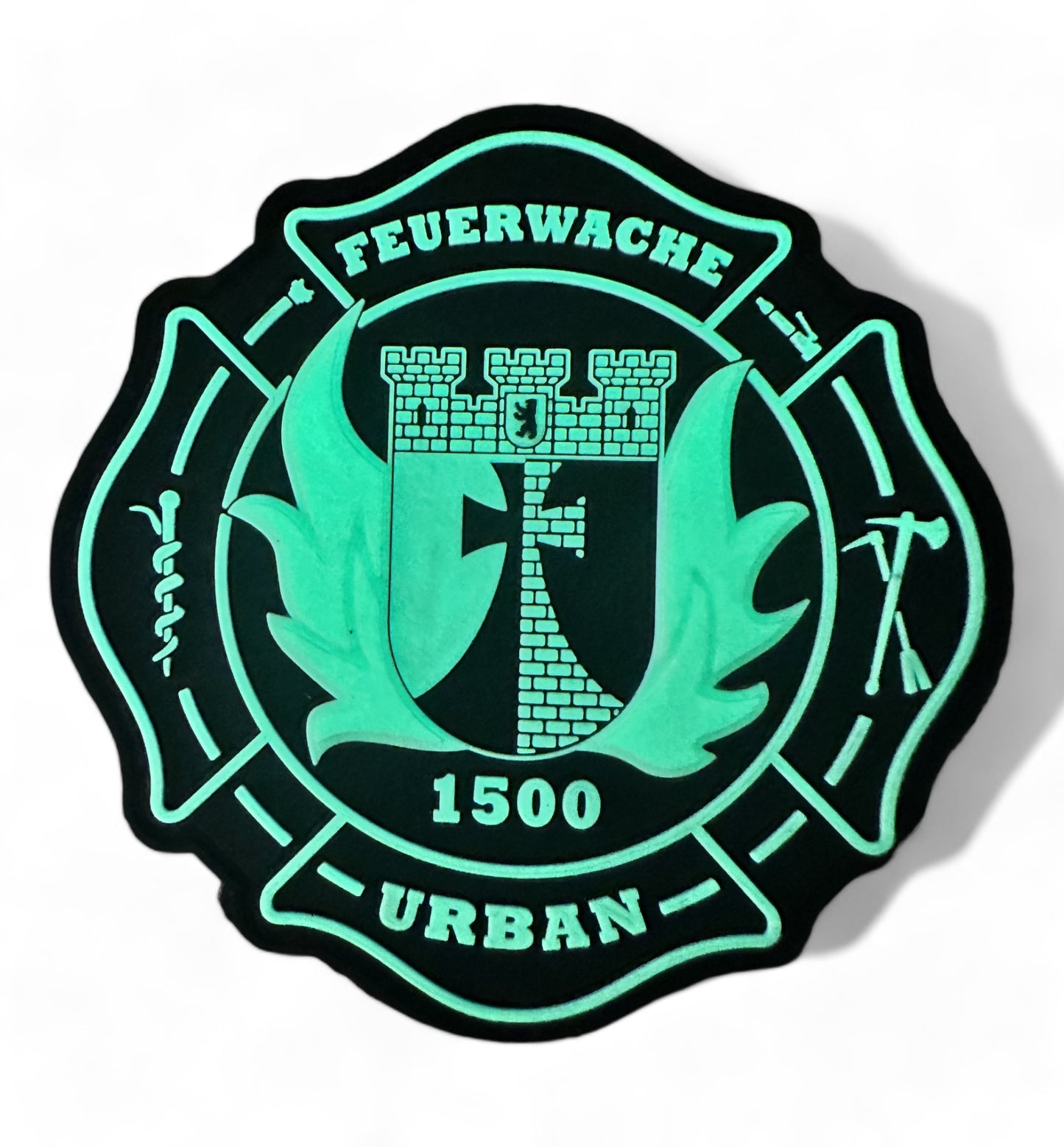 Rubber Patch Nachtleuchtend Feuerwache Urban