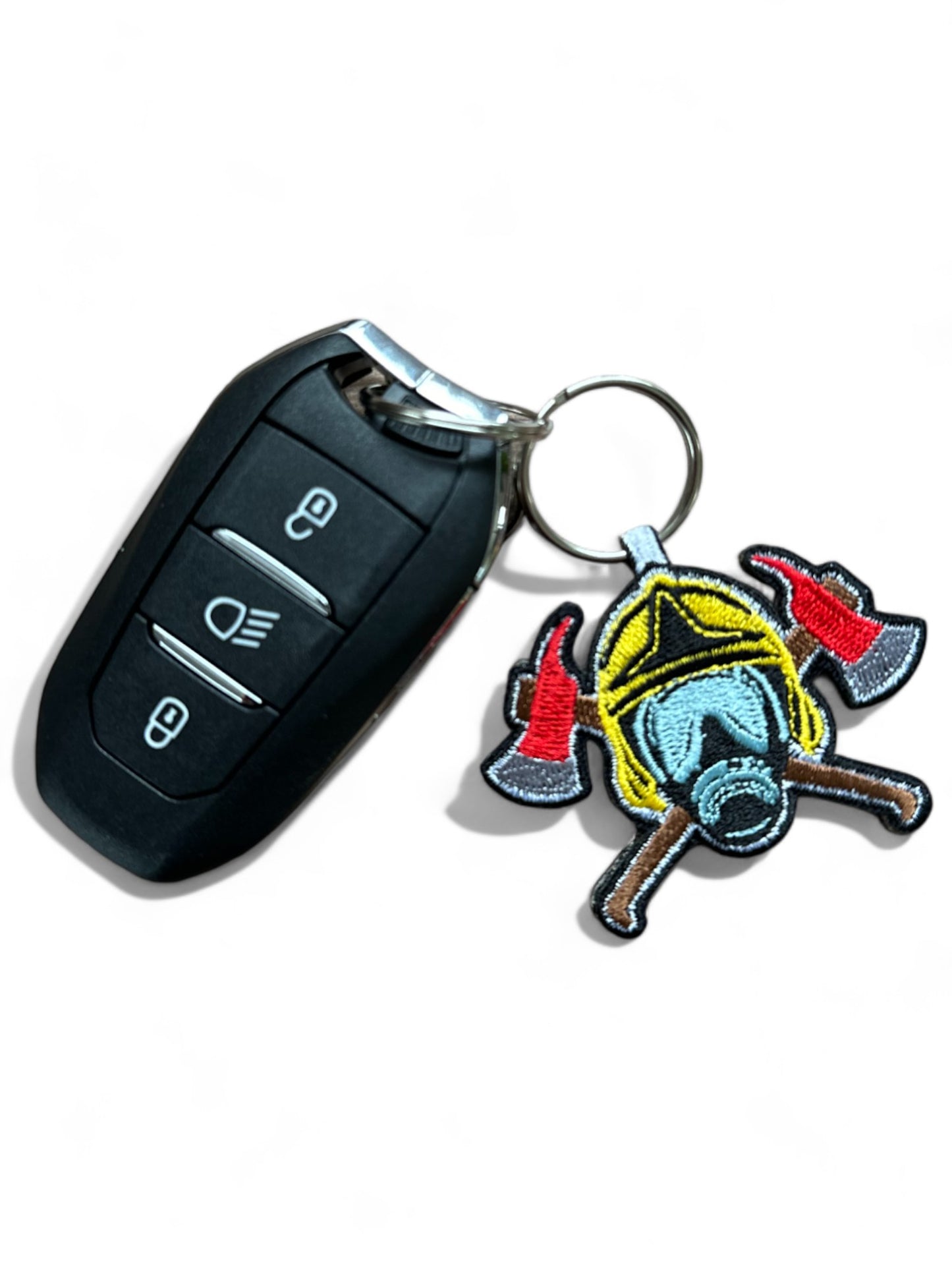 Schlüsselanhänger Feuerwehrfrau / Feuerwehrmann / Doppelseitiger Stick