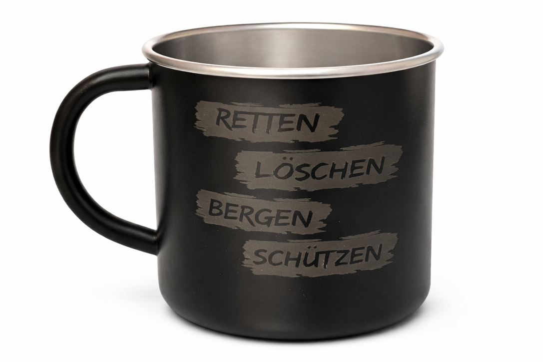 Feuerwehr Retten Löschen Bergen Schützen Edelstahltasse