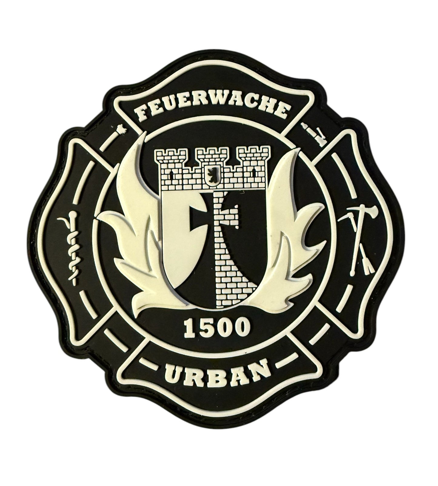 Feuerwache Urban Patch Rubber nachtleuchtend Berliner Feuerwehr Wachpatch Wappen