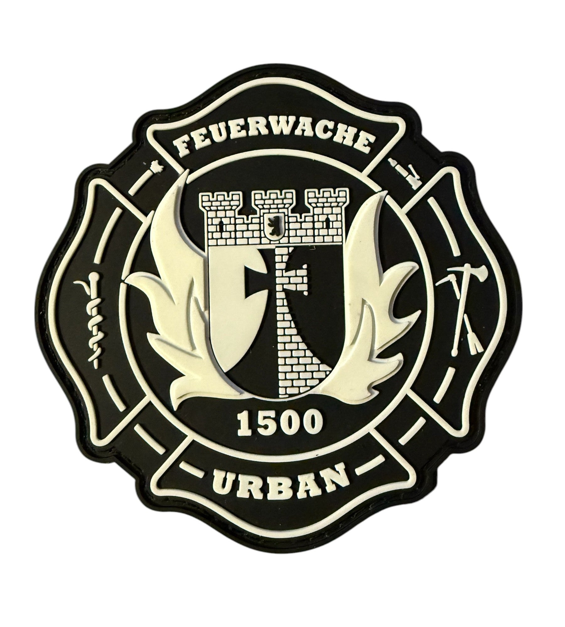 Feuerwache Urban Patch Rubber nachtleuchtend Berliner Feuerwehr Wachpatch Wappen