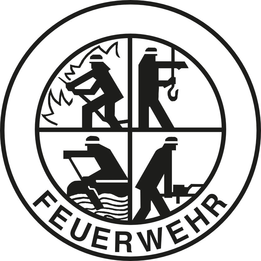 Feuerwehr T-Shirt mit Feuerwehr-Emblem und Schriftzug